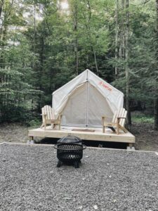 tent in the forest ny