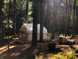 tent in the wood new york